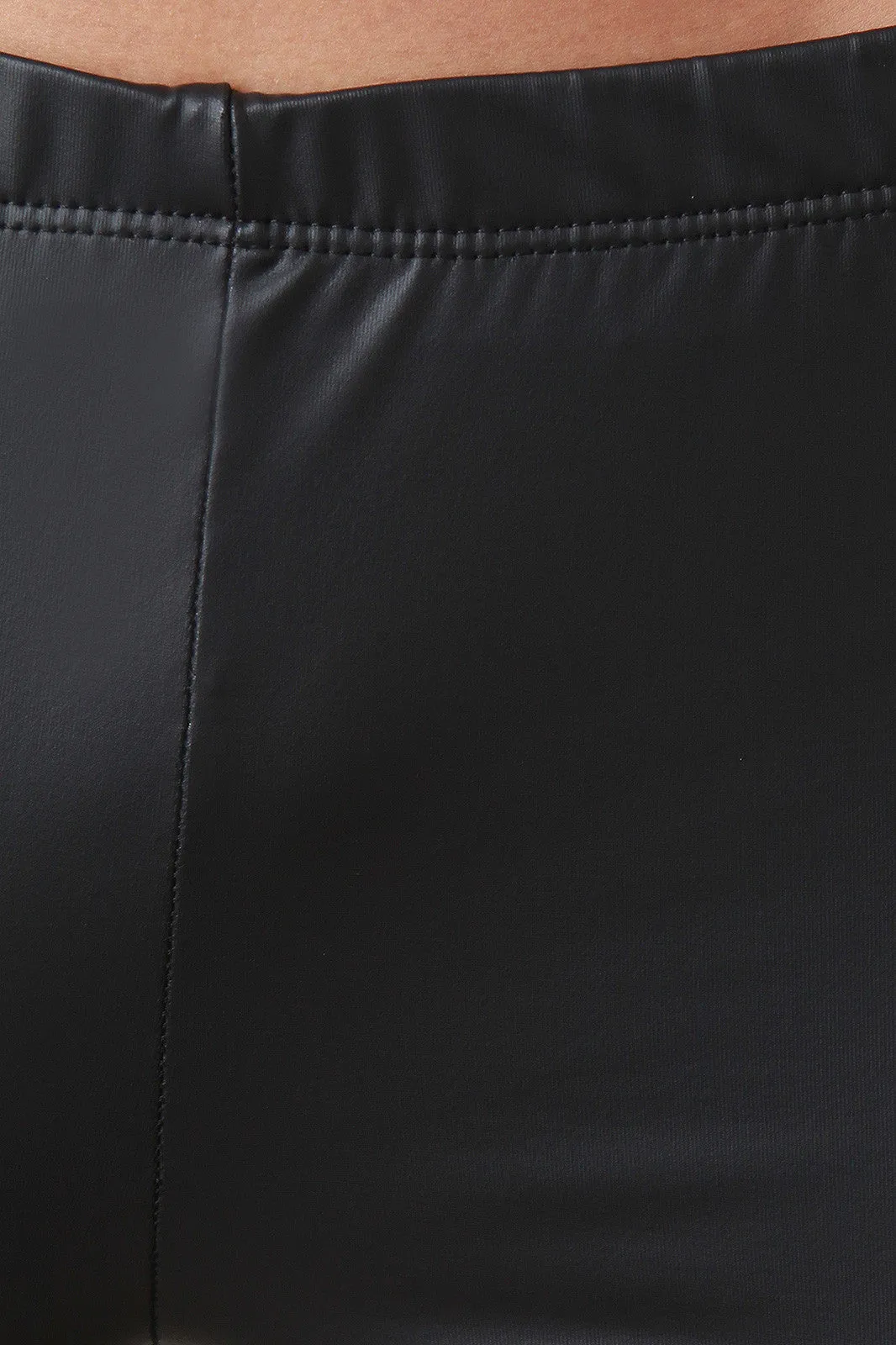 Vegan Leather Bell Bottom Pants