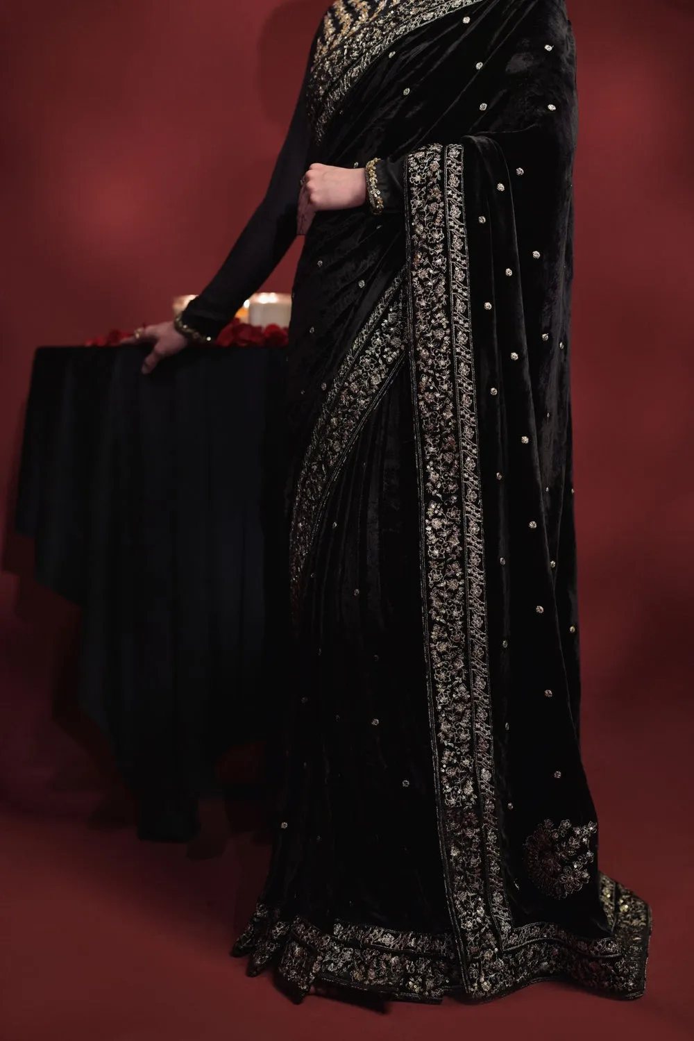 Velvets '23 - Black Velvet Saree