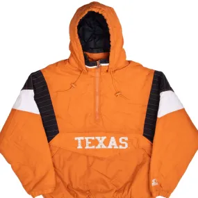 VINTAGE NCAA TEXAS LONGHORNS 1990S STARTER HEAVY PULLOVER JACKET XL