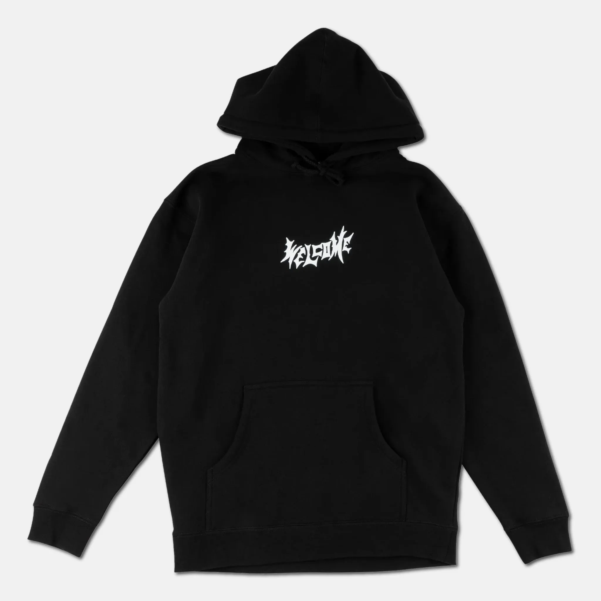 Welcome Skateboards - Bapholit Mono Pullover Hooded Sweatshirt - Black / White