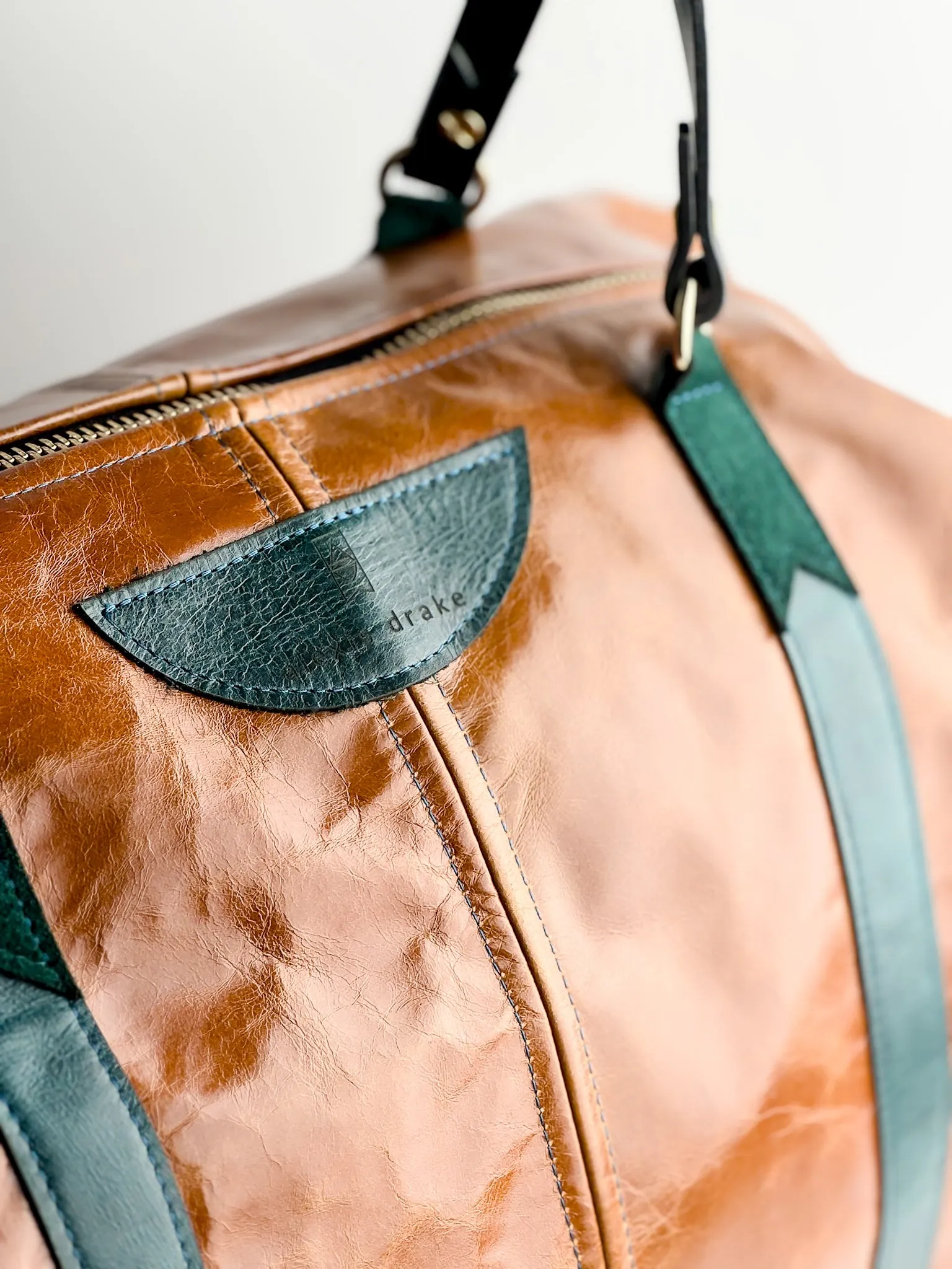 Western Woods Collection | Jackson Travel Duffel | Bourbon   Teal Spruce