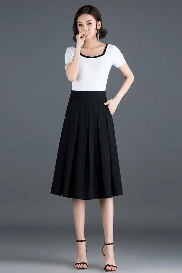 women summer high waist a line commuter skirt CYM319