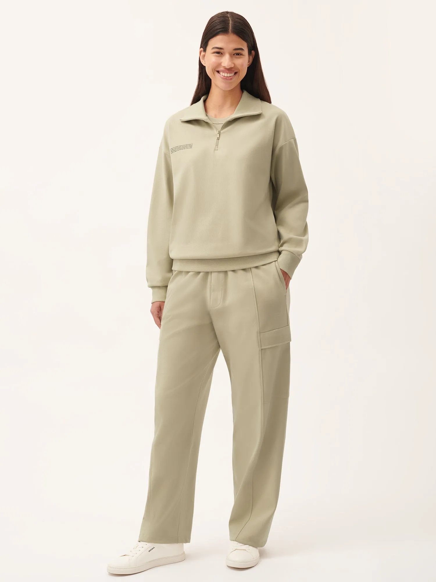 Womens DNA Double Jersey Cargo Trousers—maitake beige