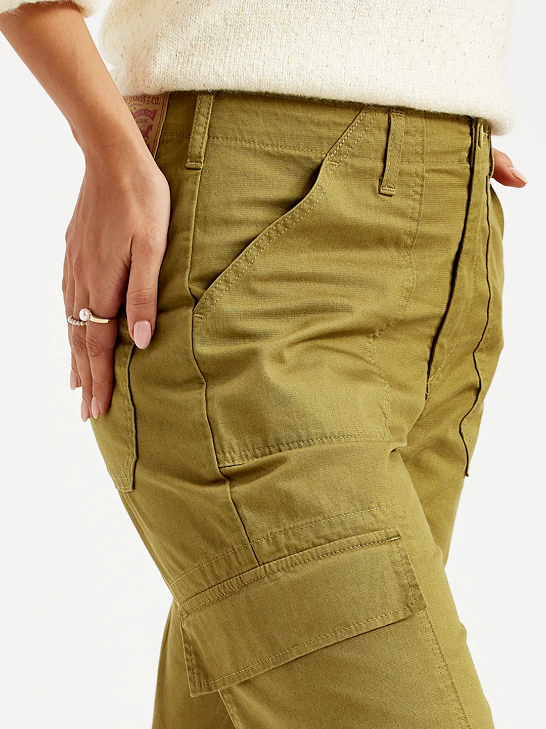 Women's High Rise Cargo Trousers