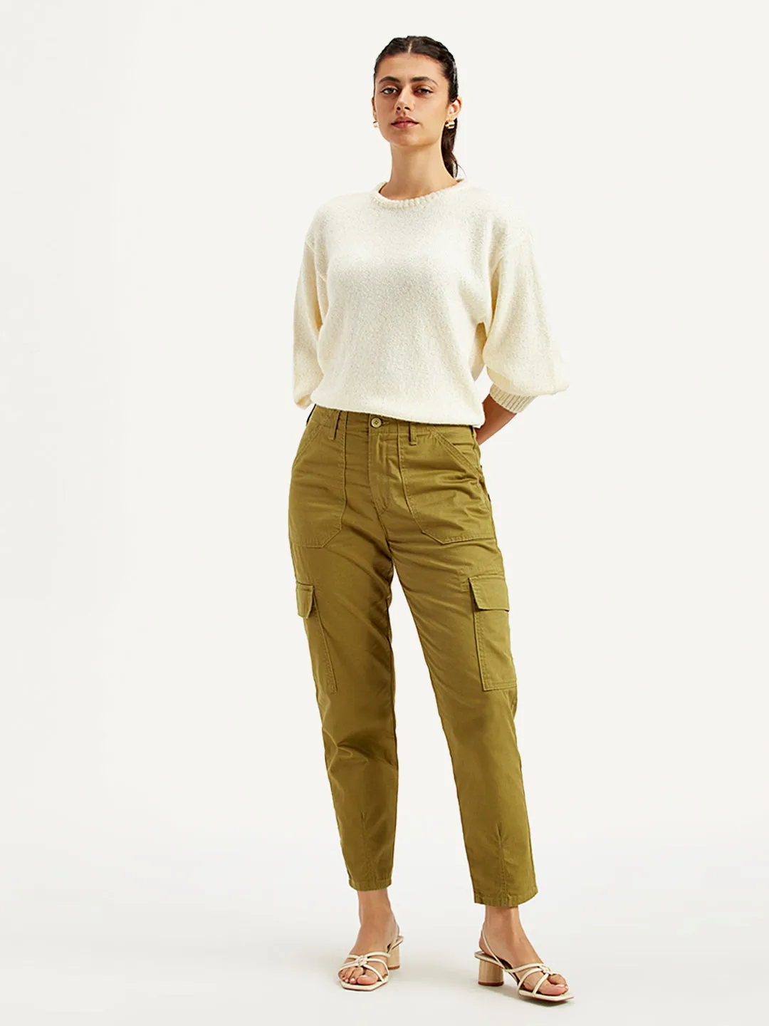 Women's High Rise Cargo Trousers