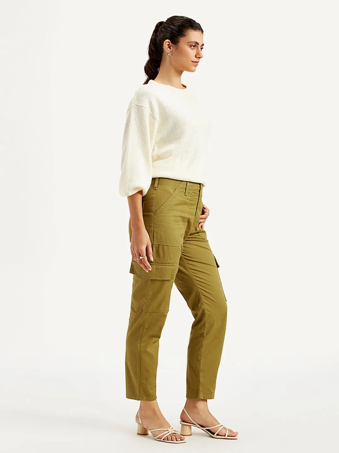 Women's High Rise Cargo Trousers