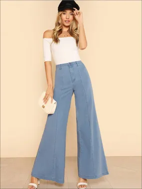 Women's Vintage Wide Leg High Waist Pants