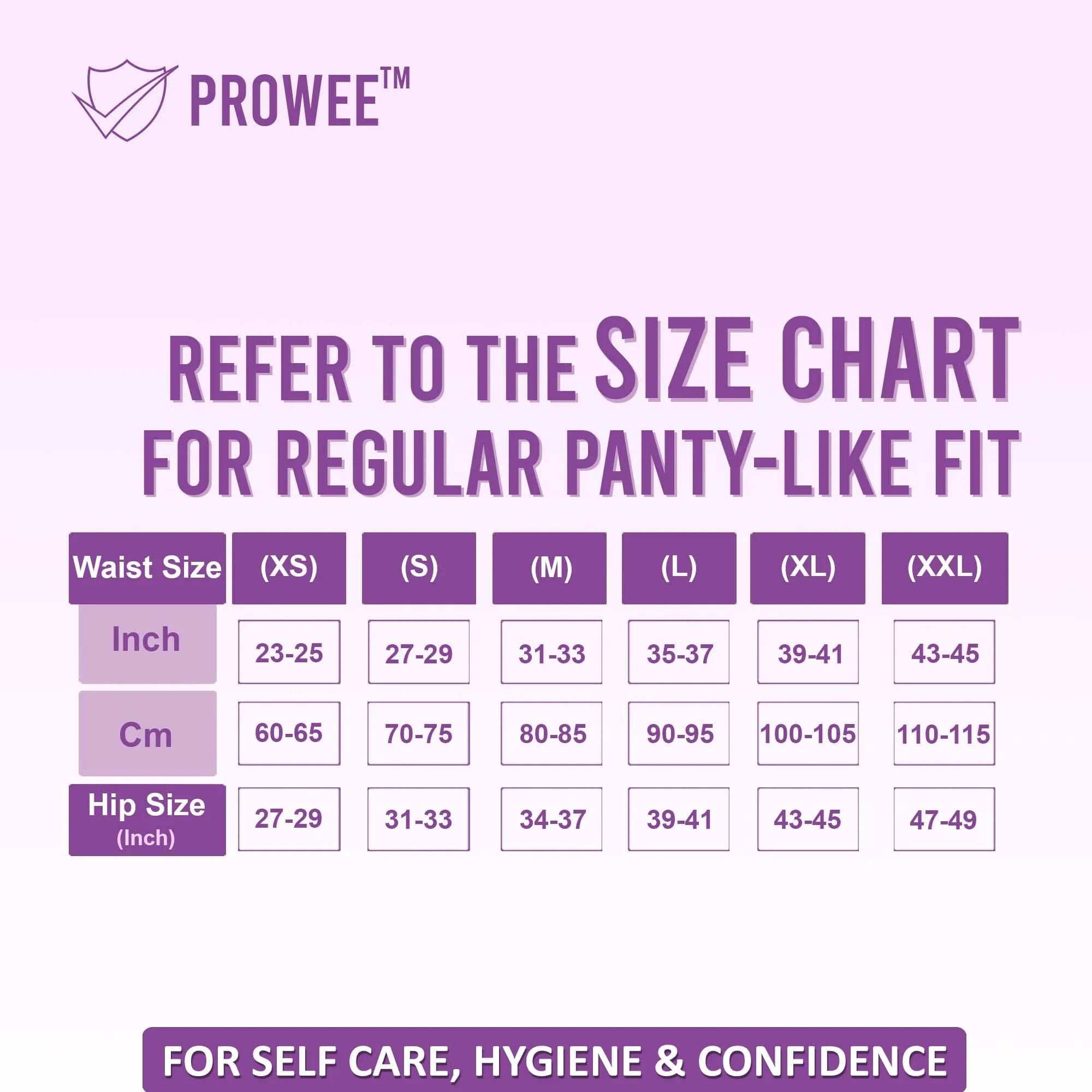 XL Size Panty Style Disposable Regular Hygiene Innerwear, All Day Odorless, Lightweight with Fungal Protection. Prowee Regular (Women)